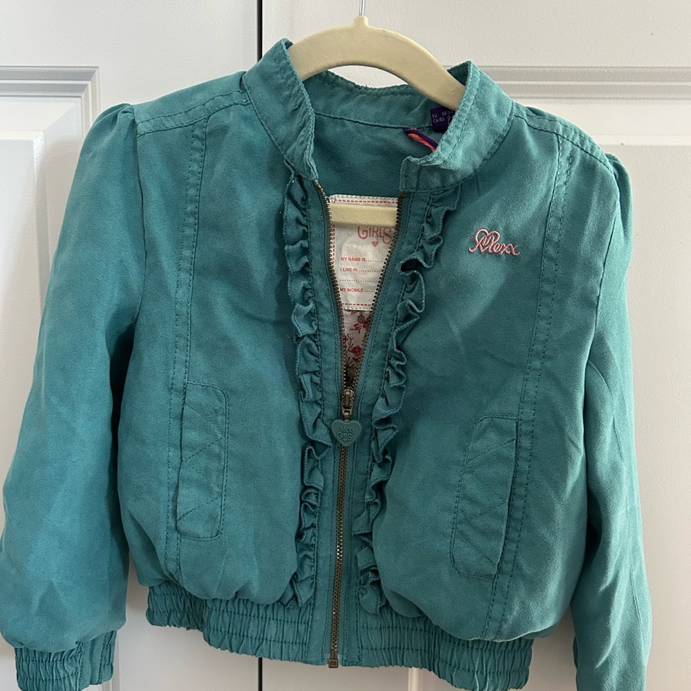 Mexx Blue Jean Jacket with Ruffle Trim